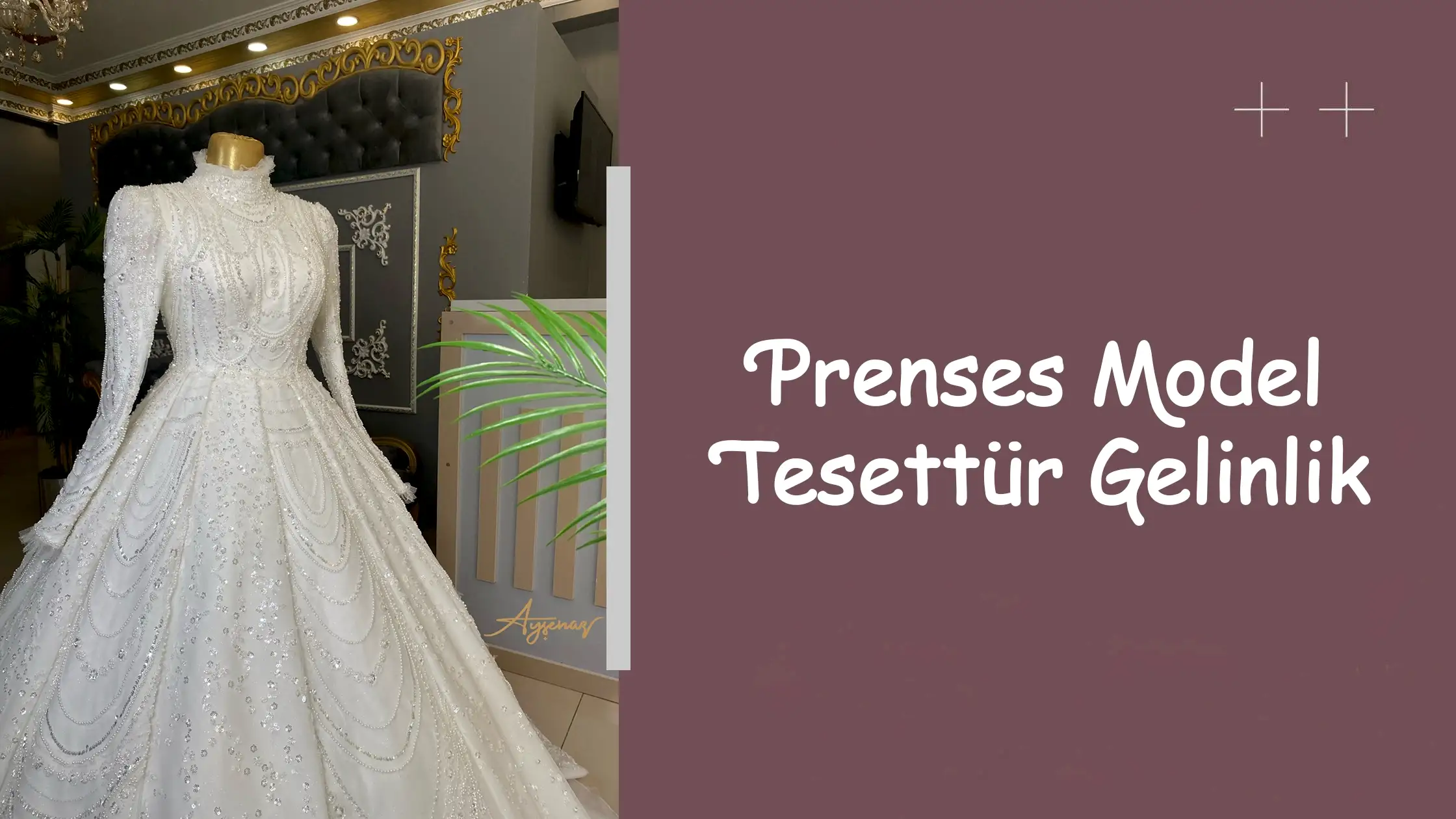 Prenses Model Tesettür Gelinlik