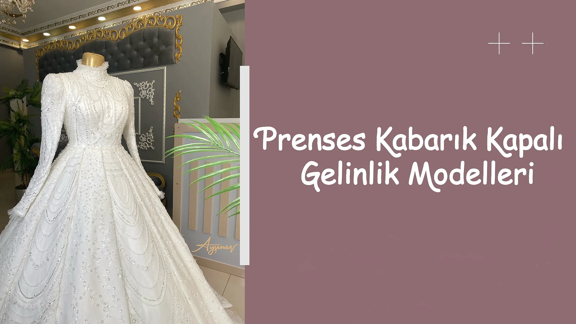 Prenses Kabarık Kapalı Gelinlik Modelleri