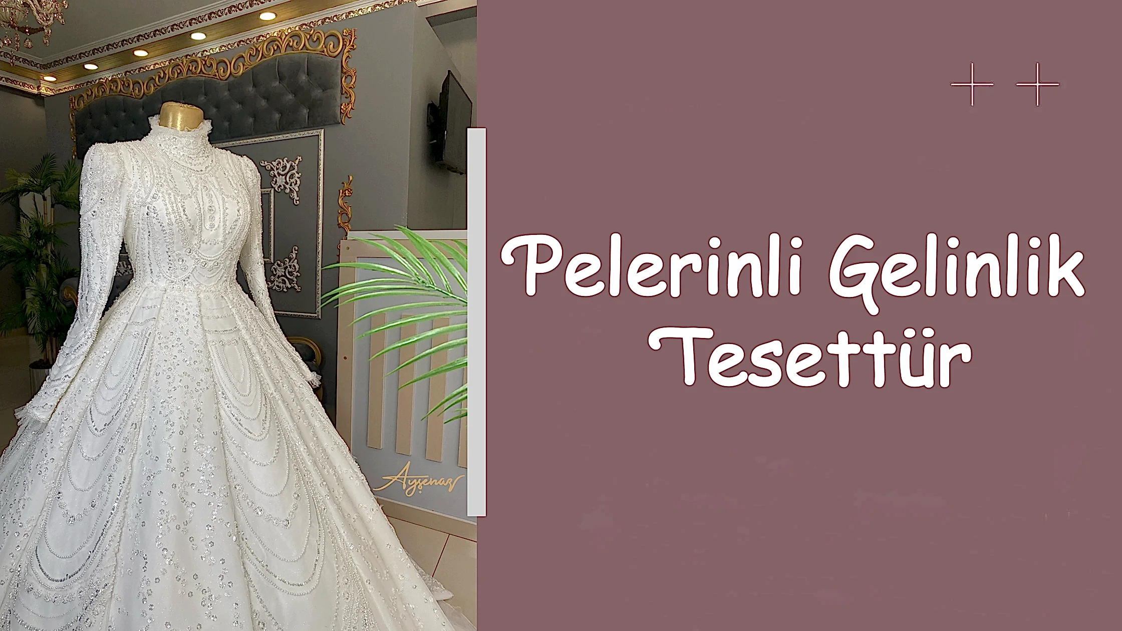 Pelerinli Gelinlik Tesettür