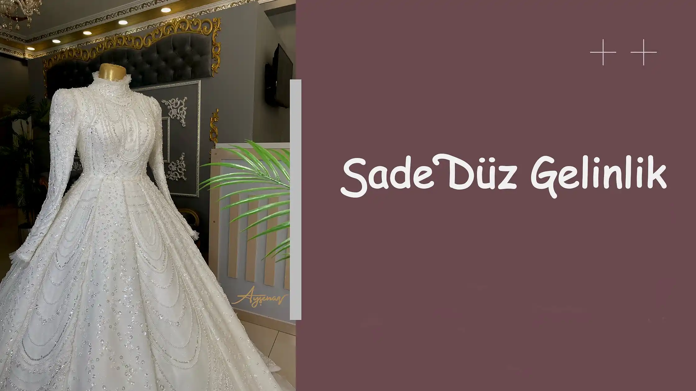 Sade Düz Gelinlik