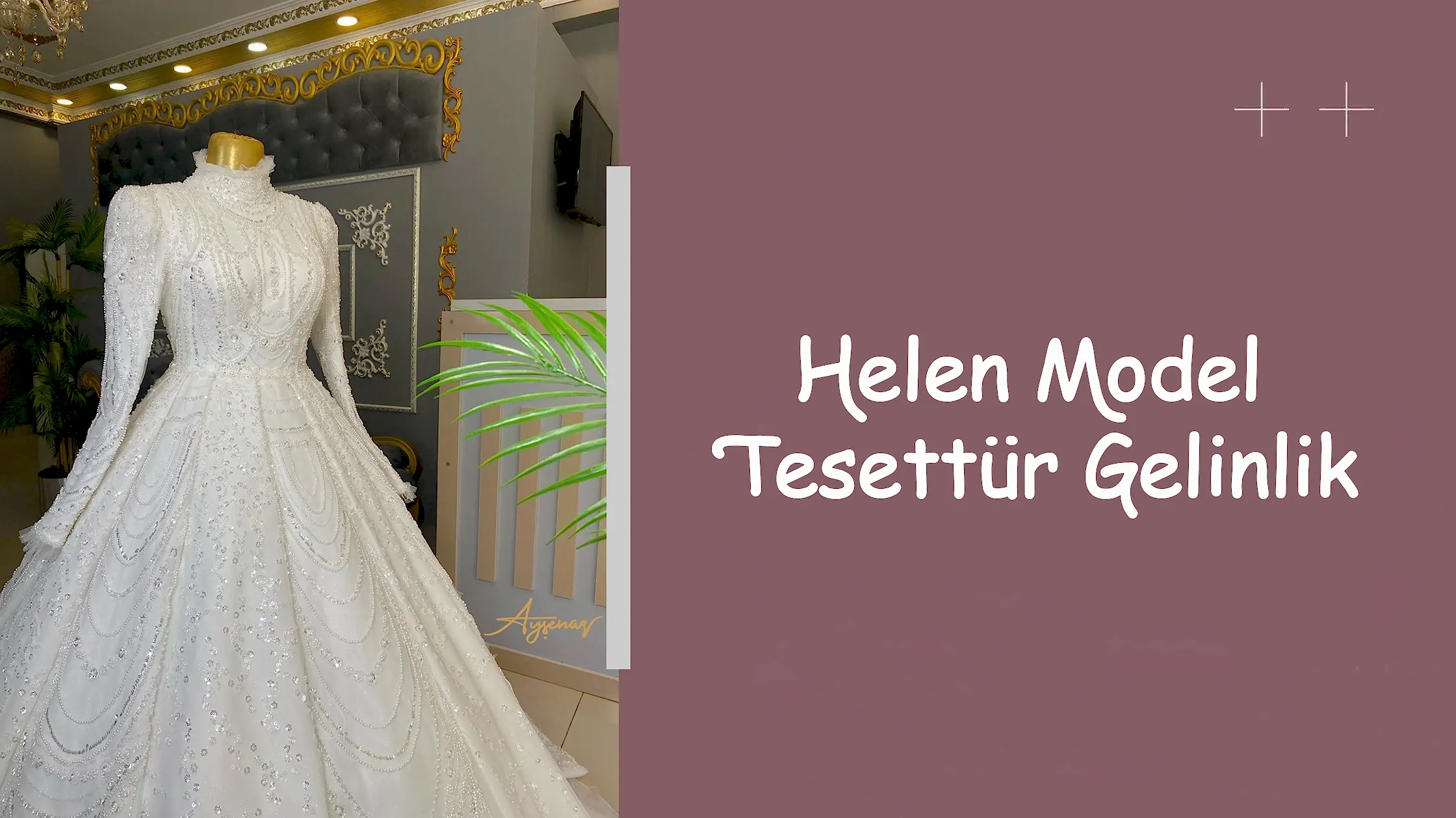 Helen Model Tesettür Gelinlik