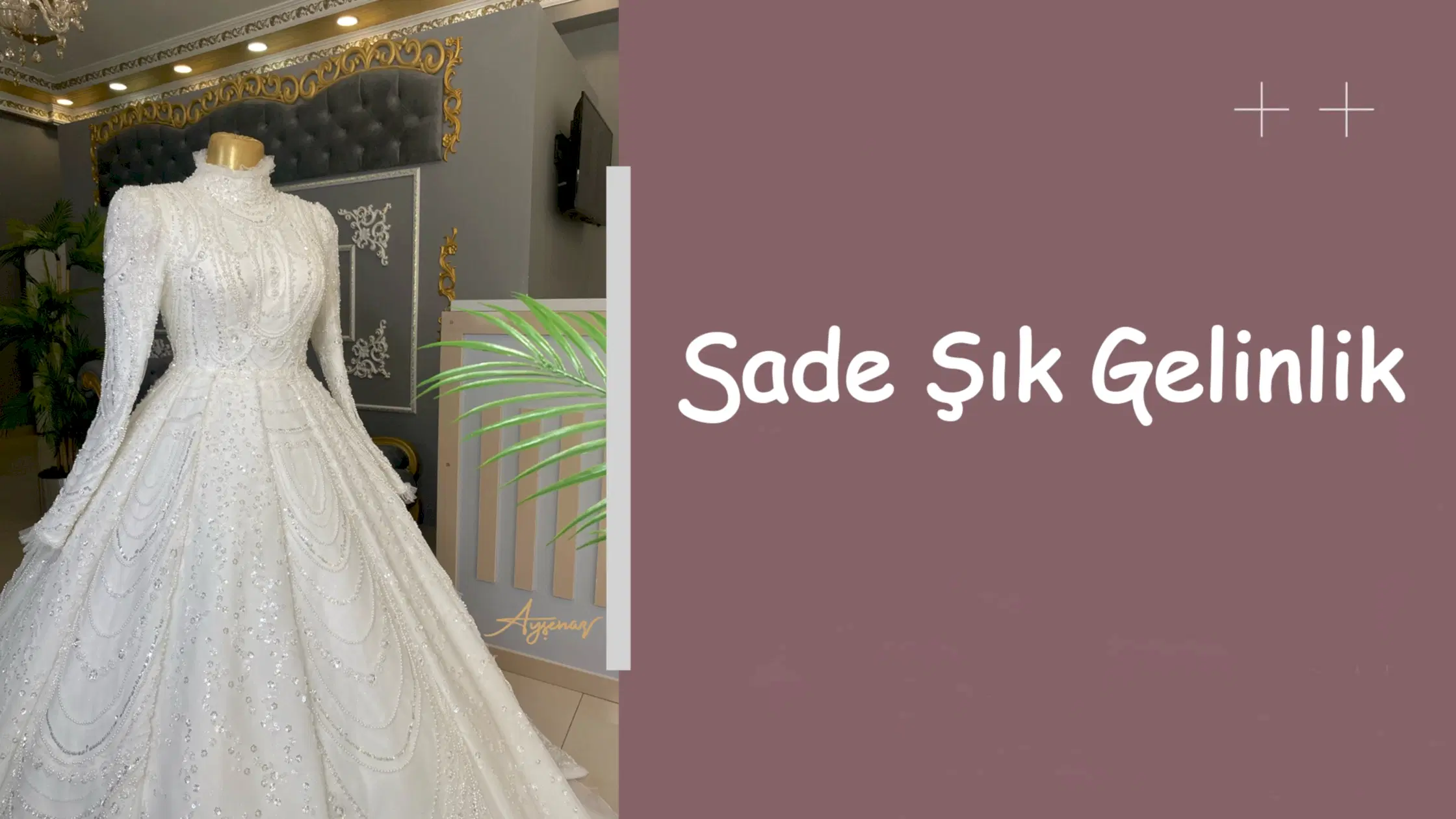 Sade Şık Gelinlik