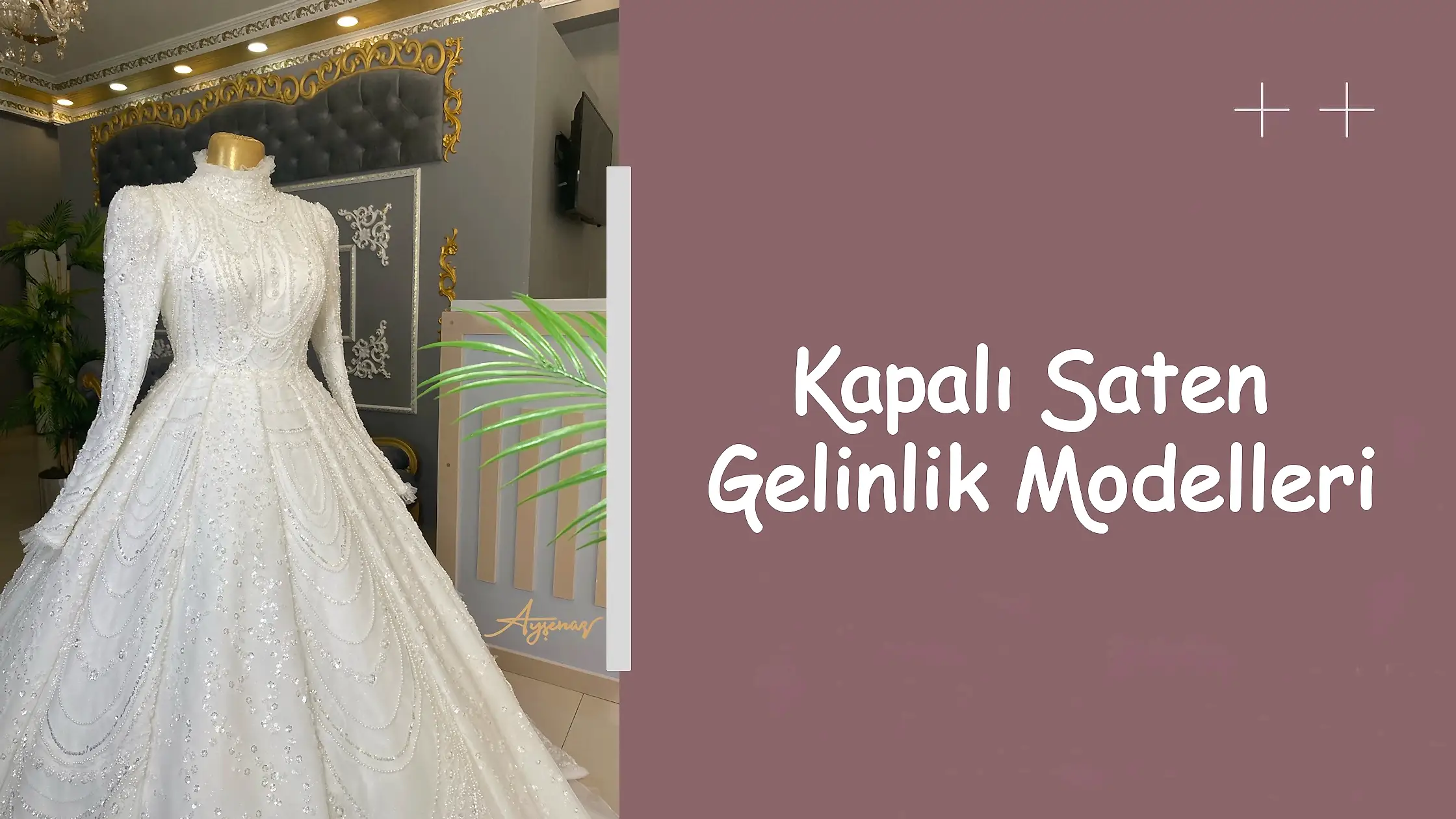 Kapalı Saten Gelinlik Modelleri