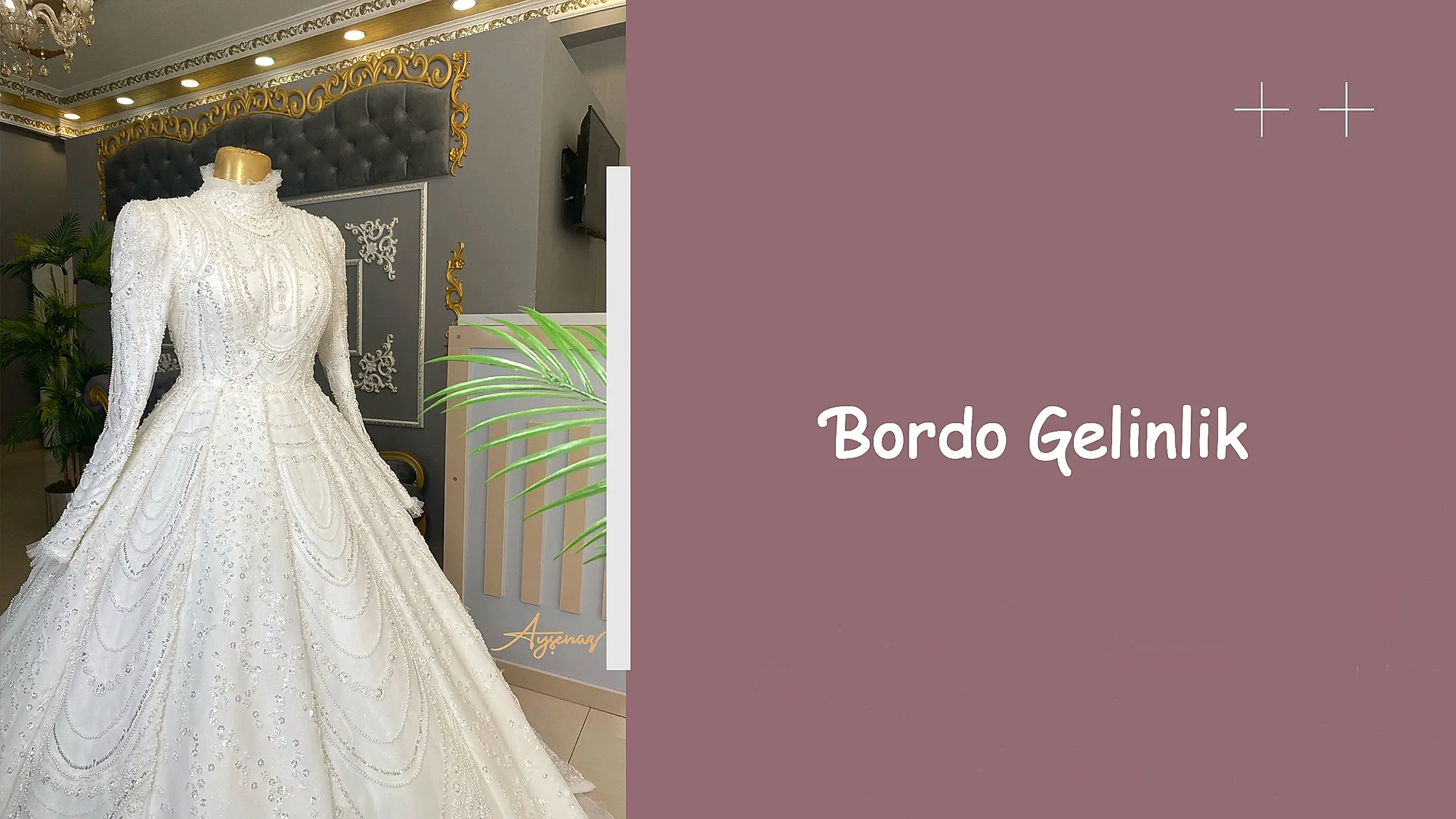 Bordo Gelinlik