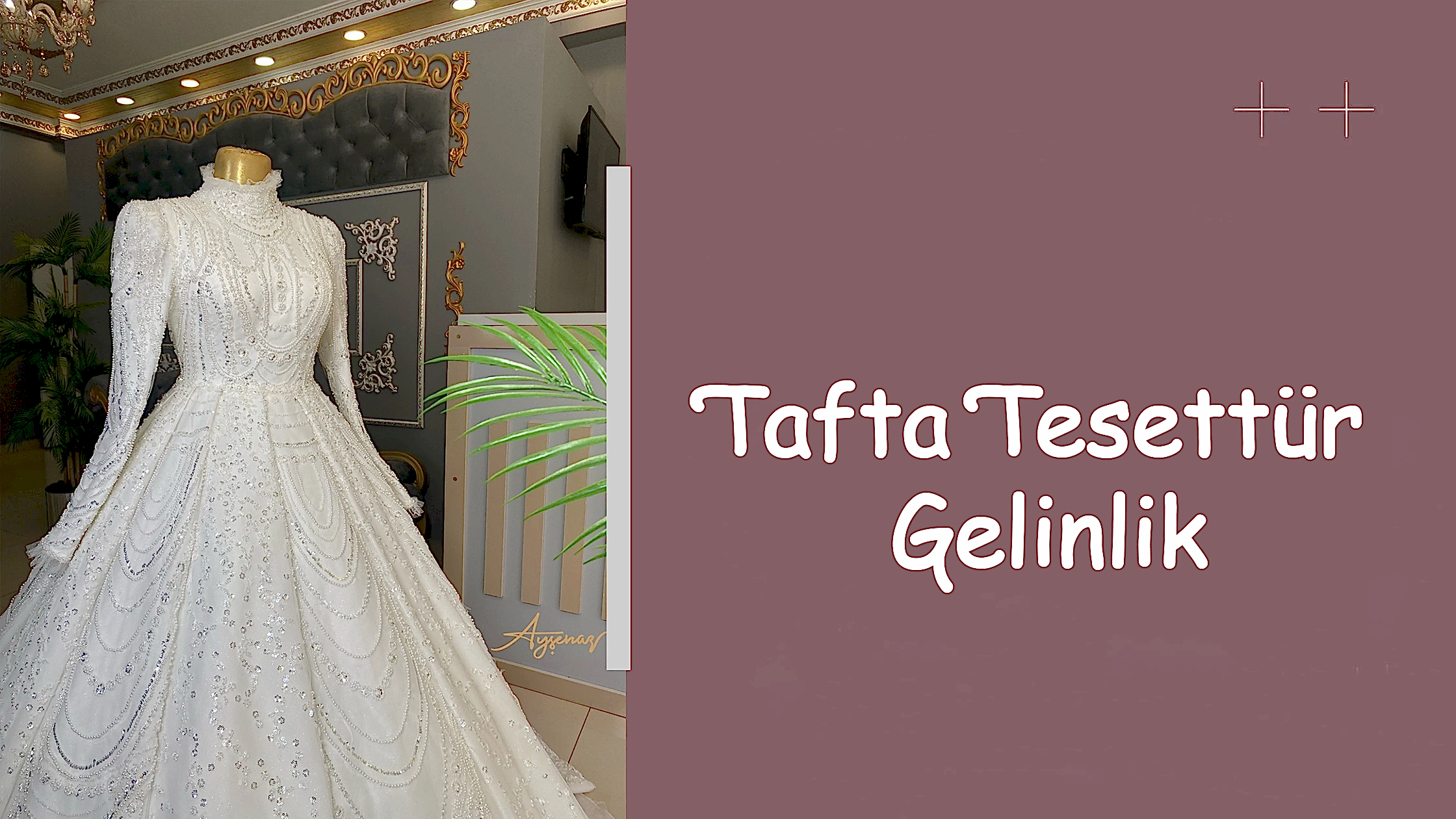 Tafta Tesettür Gelinlik