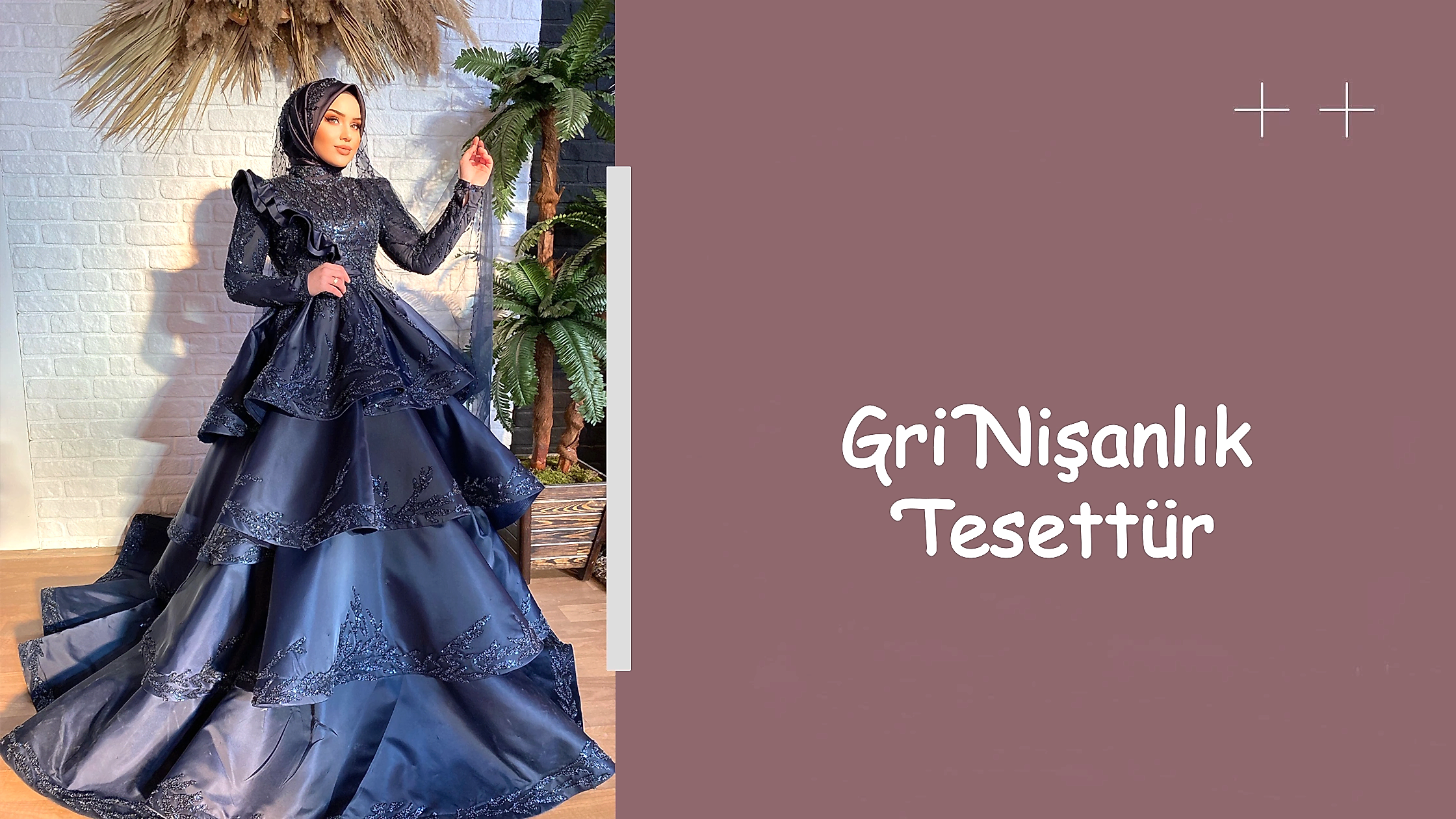 Gri Nişanlık Tesettür