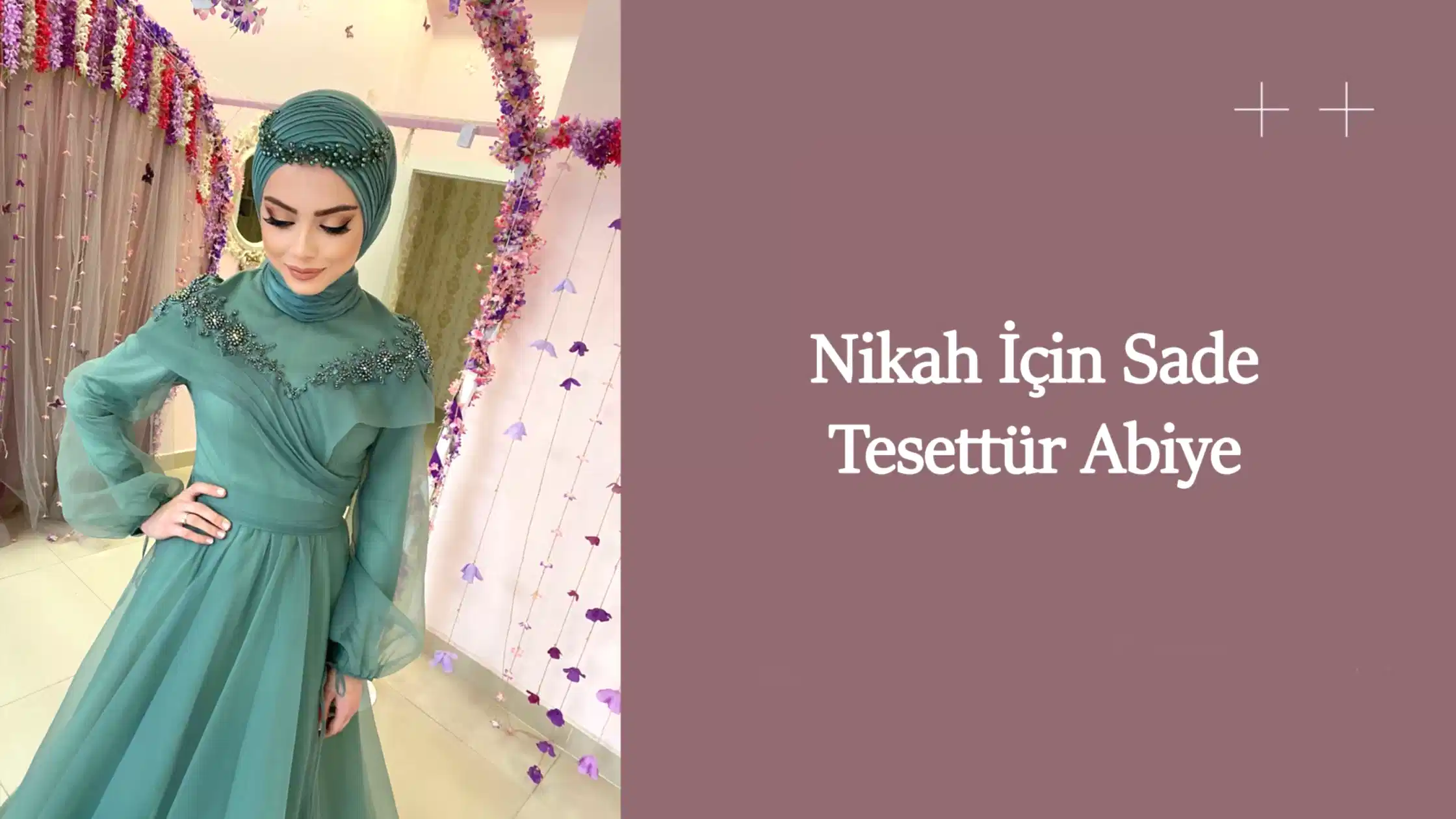 Nikah için sade tesettür abiye