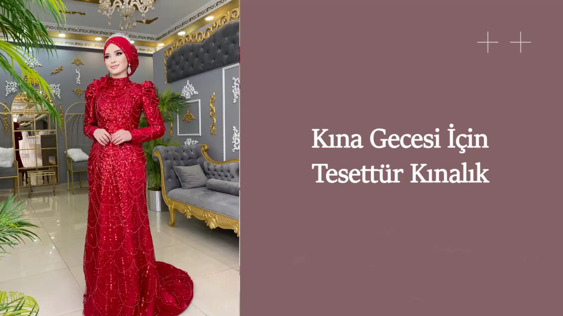 Kına gecesi için tesettür kınalık