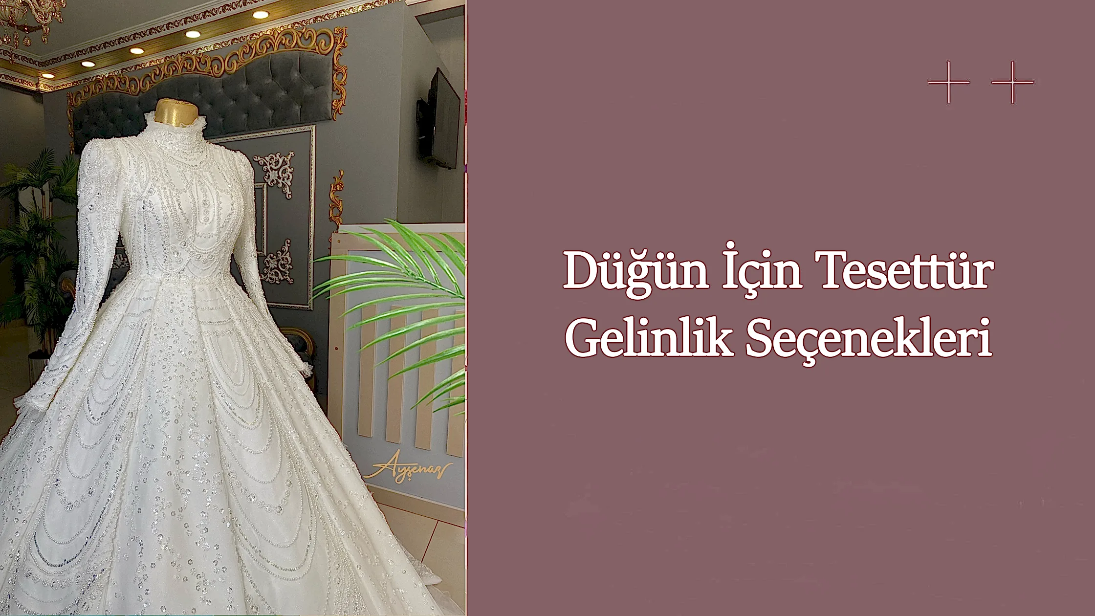 Düğün için tesettür gelinlik seçenekleri