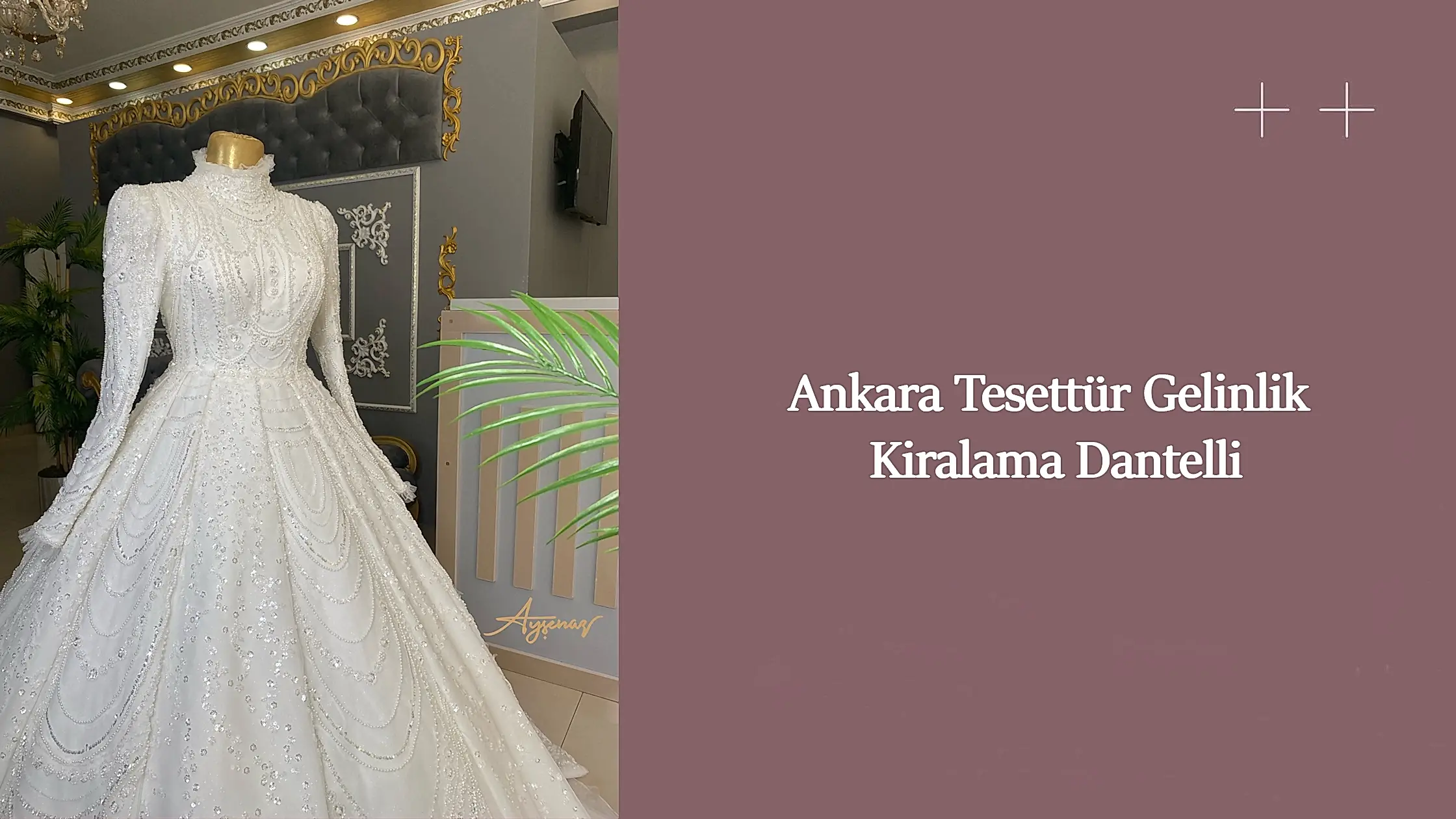 Ankara Tesettür Gelinlik Kiralama Dantelli