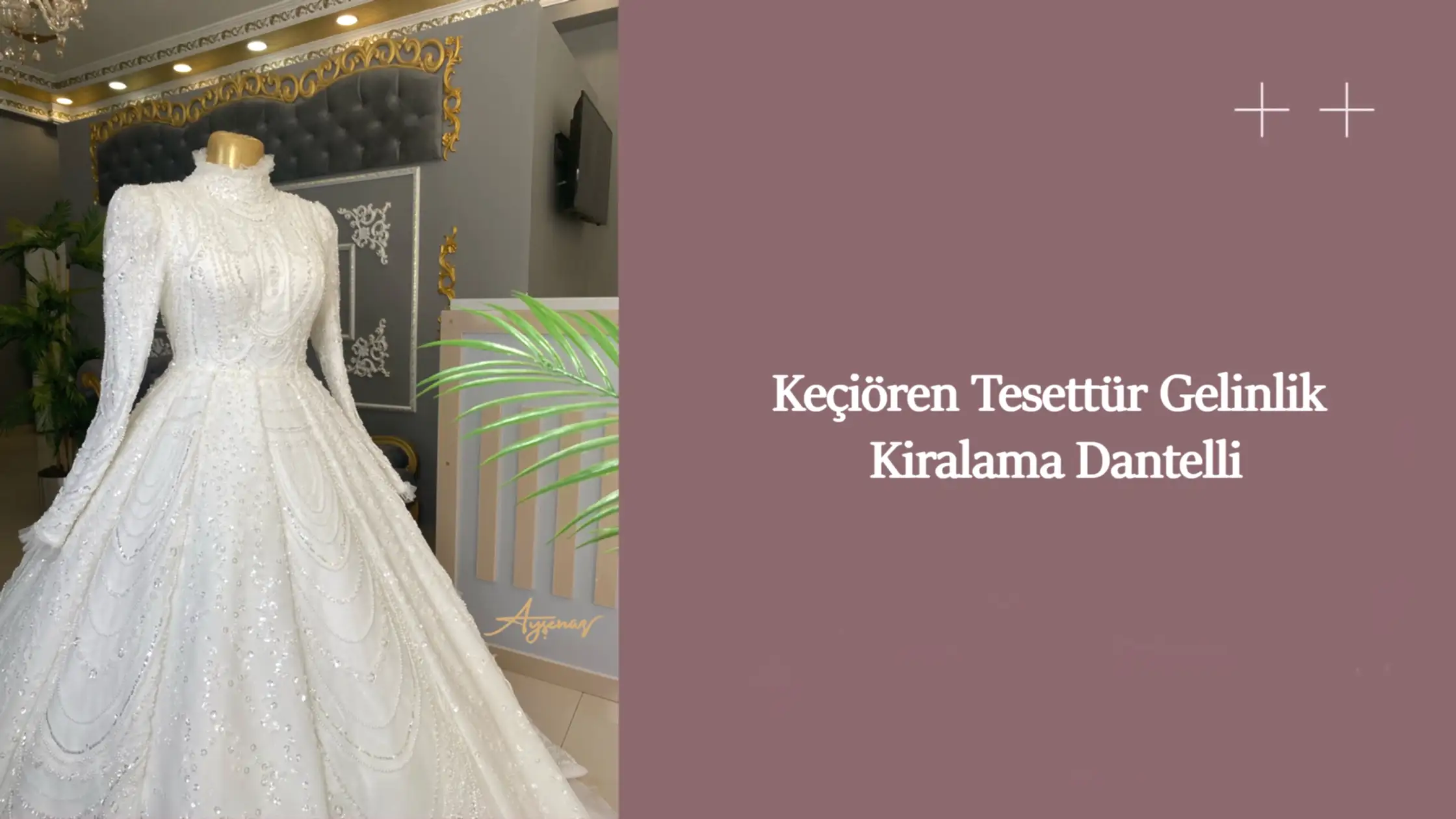 Keçiören Tesettür Gelinlik Kiralama Dantelli