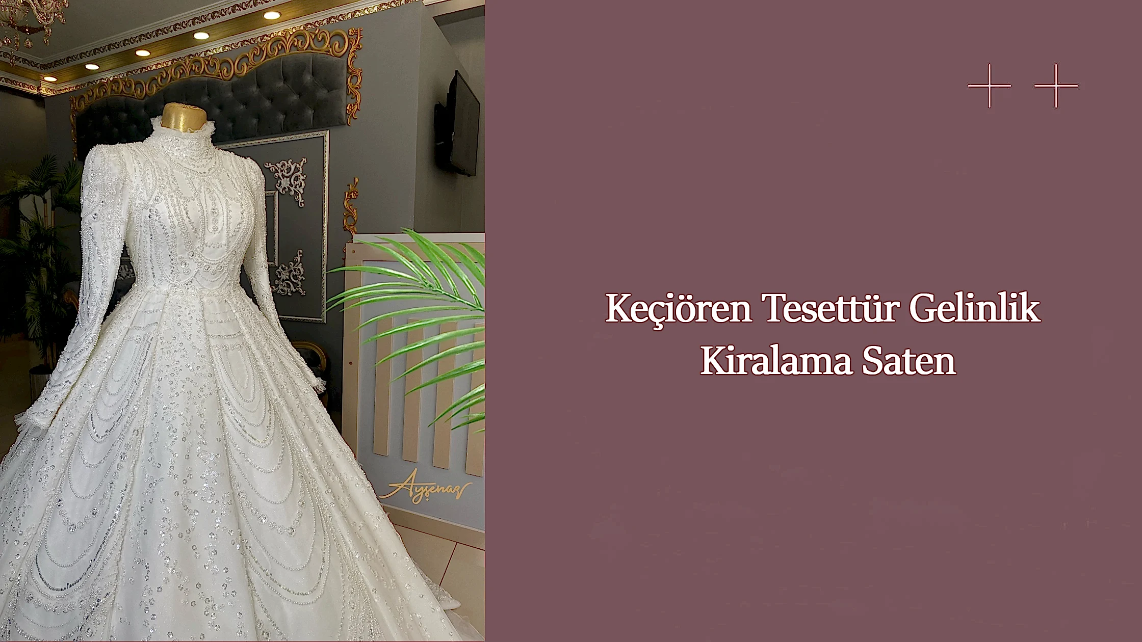 Keçiören Tesettür Gelinlik Kiralama Saten