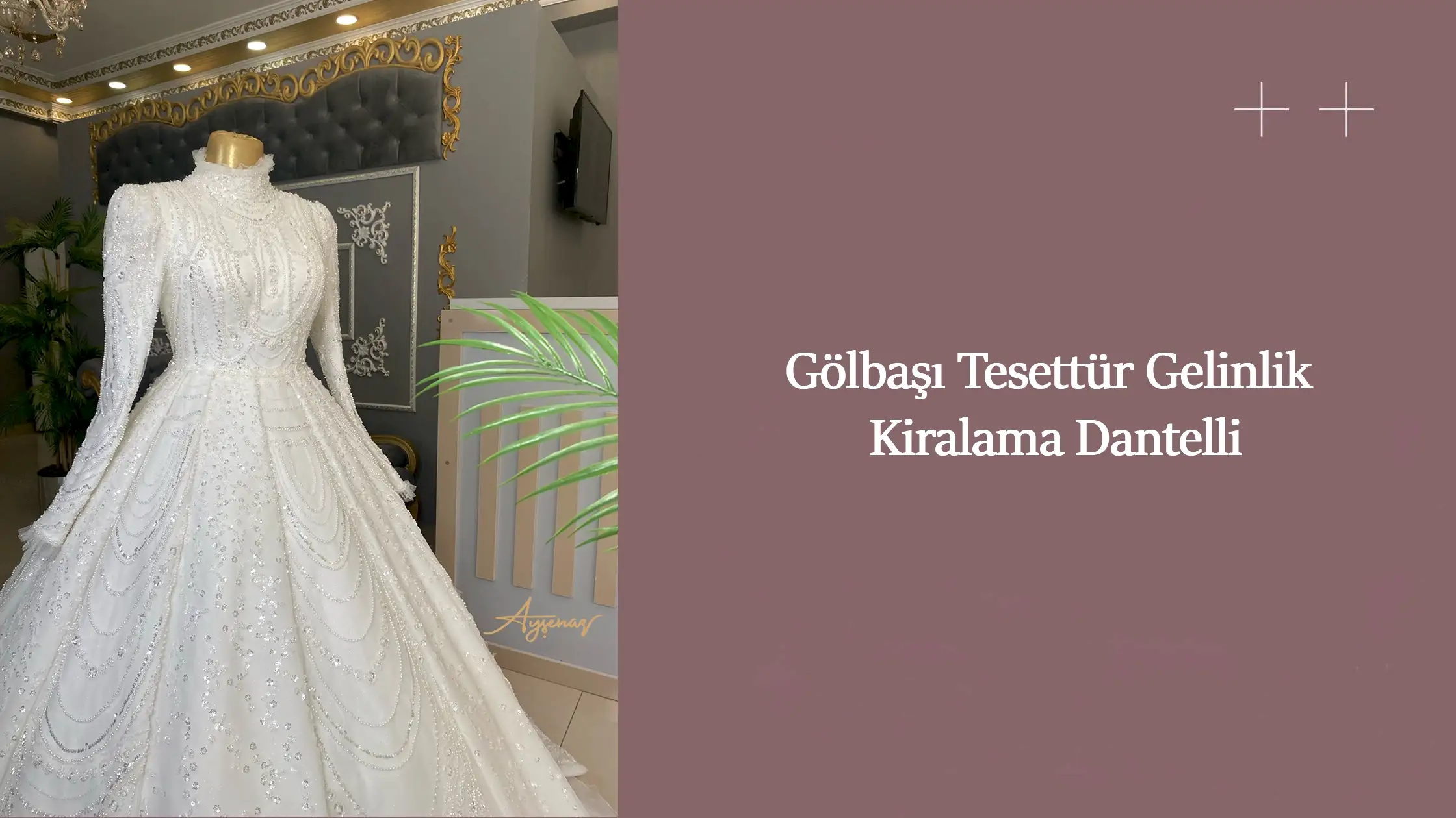Gölbaşı Tesettür Gelinlik Kiralama Dantelli