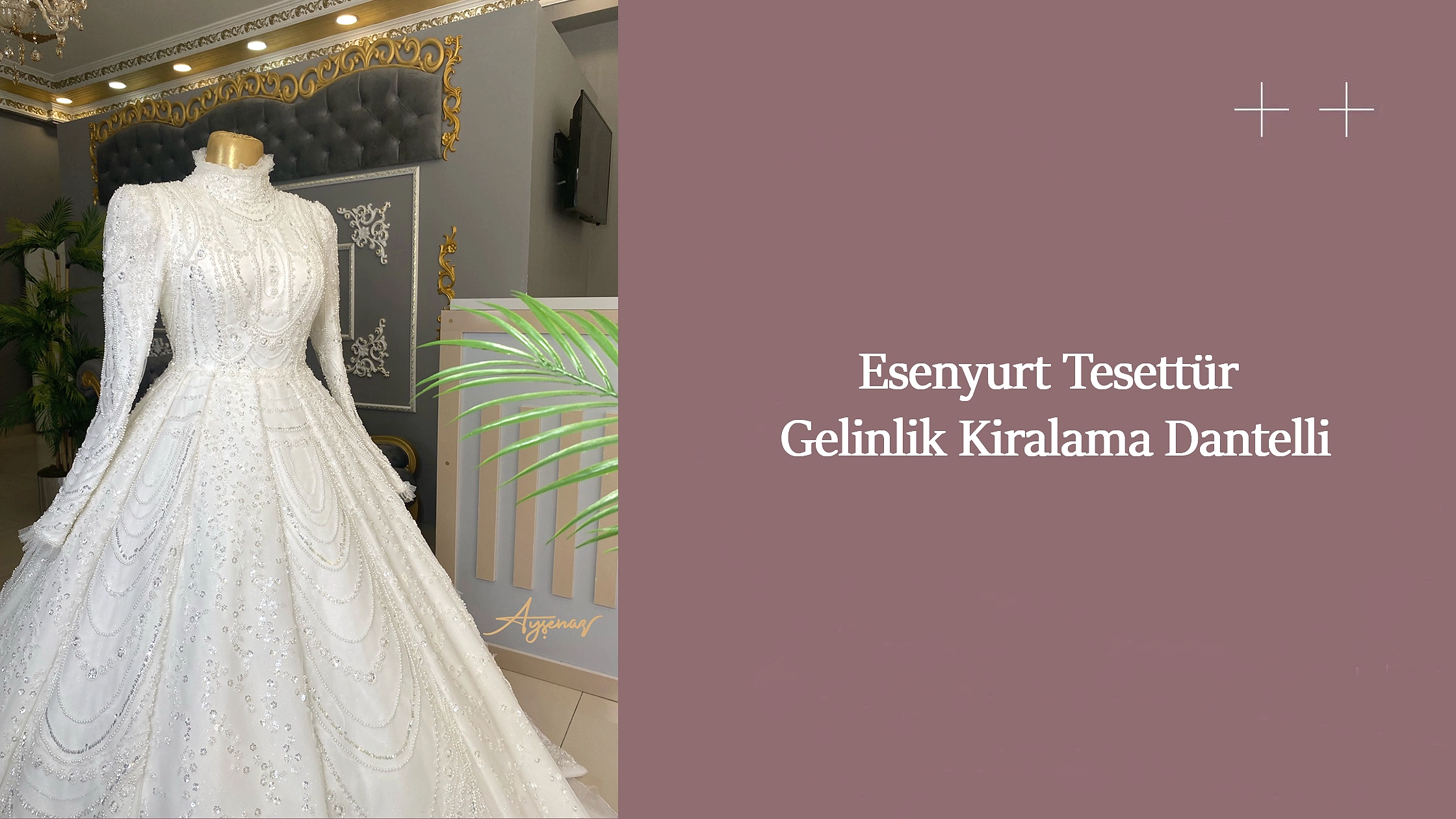 Esenyurt Tesettür Gelinlik Kiralama Dantelli